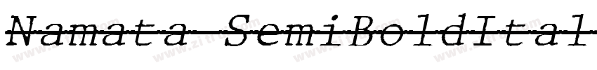 Namata SemiBoldItali字体转换